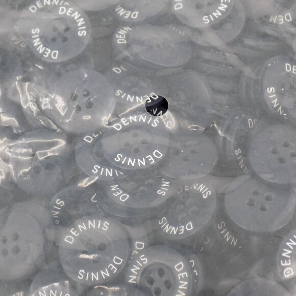 Navy Blue 4 hole 28L Button 11/16" 17.8mm 10 Gross 1440 buttons Flat Opaque LOGO - Picture 3 of 4